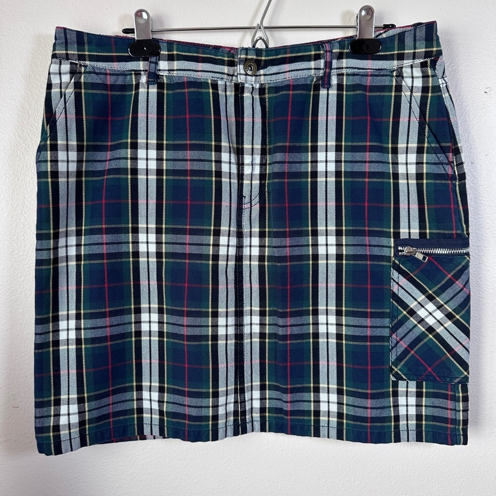 TOMMY HILFIGER Y2K Classic‎ Vintage Preppy Plaid Mini Skirt Women's 12